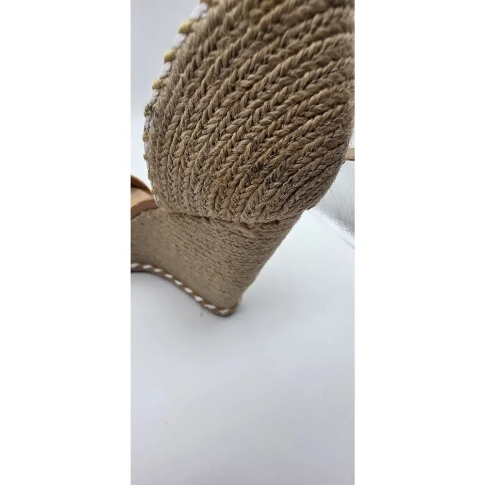 Antonio Melani Women’s 10 M Espadrille Wedge Sandals Tan Braided Ankle Strap